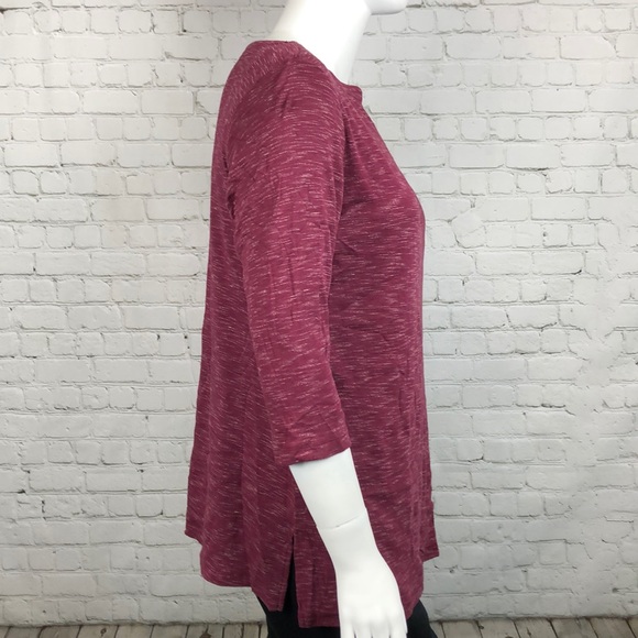Wine Colored Space Dyed Tunic Top Plus Size 0X - Picture 4 of 5